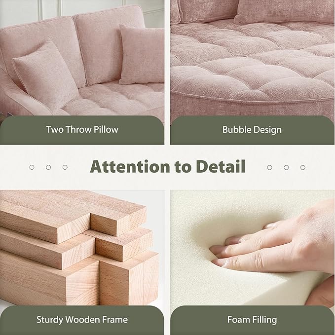 Round Chaise Lounge Chair with Storage Ottoman, Oversized Bubble Chair and a Half Featuring Adjustable Backrest, Plush Reading Accent Chair and Ottoman Set for Bedroom, Blush Pink