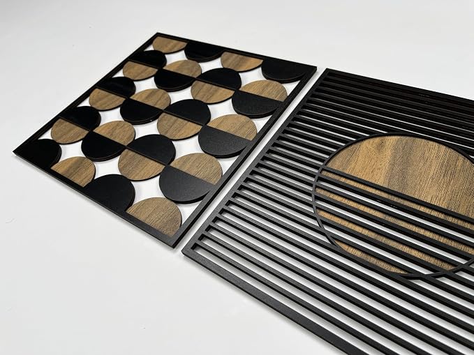 Modern Bauhaus Wood Wall Art, Abstract Boho Wooden Wall Art, Unique Mid Century Modern Geometric Design, Bauhaus Home Decoration