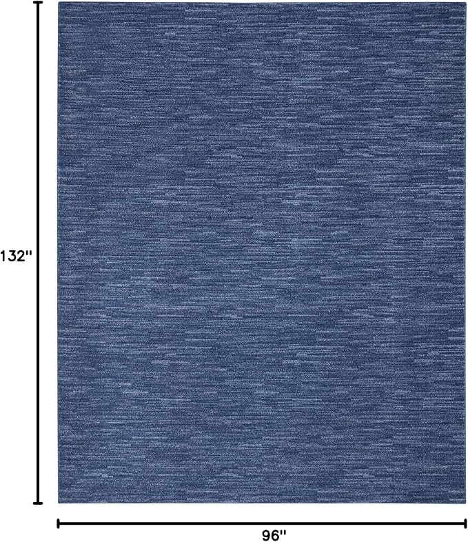 Nourison Home Nourison Essentials Navy Blue 8' x 11' Area Rug - Easy Clean, Non Shedding, Bed Room, Living Room, Dining Room, Kitchen (8' x 11')