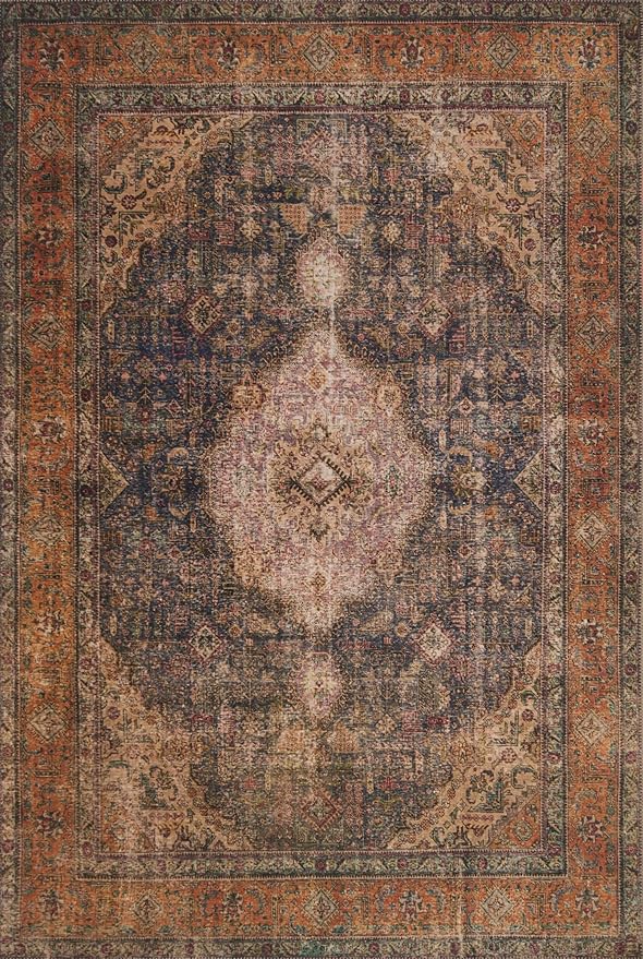 Loloi Loren Collection LQ-02 Plum/Multi 3'-6" x 5'-6" Accent Rug
