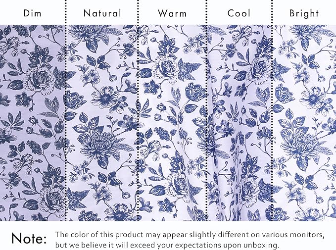 RUVANTI 6 Pcs Cotton Sheets - 100% Natural Cotton Soft, Lightweight & Breathable Crispy Percale Sheets, Full Size Bed Sheets 16" Deep Pockets, Wild Flower