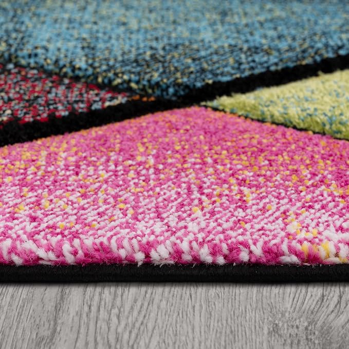 Paco Home Colorful Area Rug with Geometric Diamonds in Multicolor, Size: 4' x 5'7"