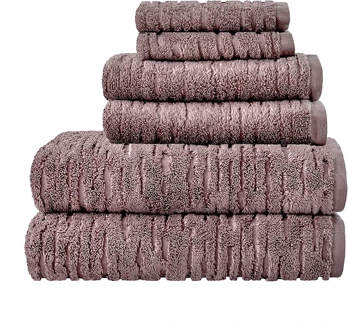 SKL Home CloudSoft Cotton Luxury 2-Piece Hand Towel Set, Soft Plum