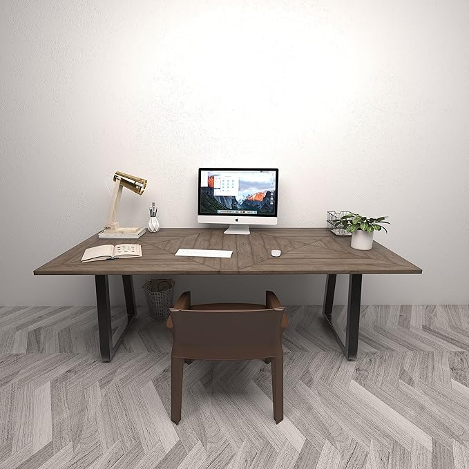 Metal Table Legs 28”Height 17.7”Wide Heavy Duty Desk Legs DIY Furniture Legs for Dining Table,Coffee Table,Office Desk Set of 2