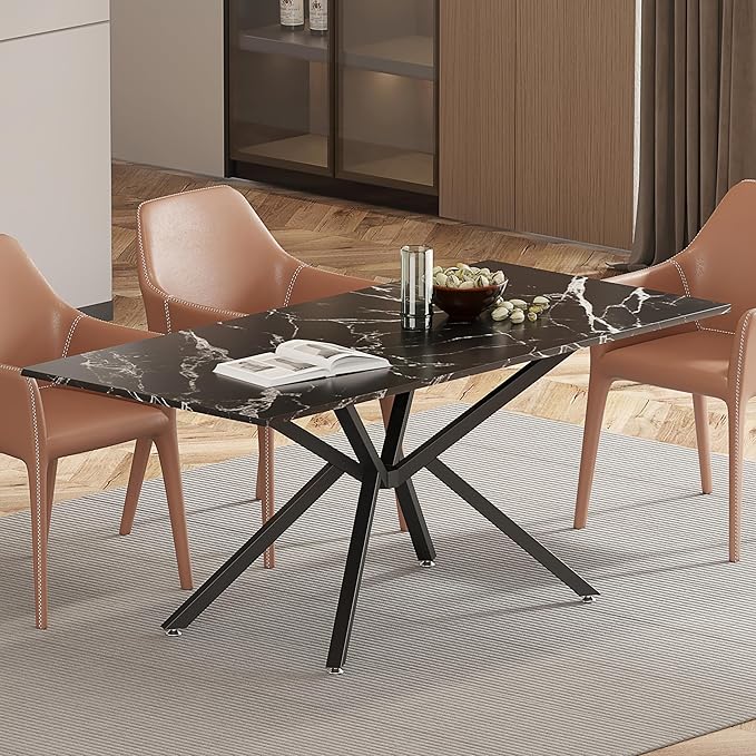 28 Inch Dining Table Base Only with Dual Assembly Heavy Metal Table Legs for Wood & Glass DIY Adjustable Footrest