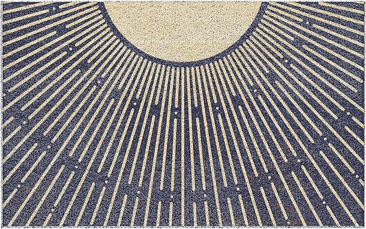 Boho Door Mats Outdoor - Boho Terracotta Sun Front Doormat,Welcome Mat, Sun Bath Mat,Bohemian Door Mats Doormat Outdoor Indoor Entrance, Indoor DoorMats for Entryway, 17x30 Inch（Black）