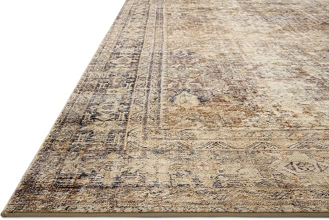 Loloi Amber Lewis Morgan Collection MOG-01 Sunset/Ink 7'-3" x 9'-3" 38" Thick Area Rug feat. CloudPile, Neutral, Room Décor, Vintage Inspired, Livingroom, Bedroom, Dining Area