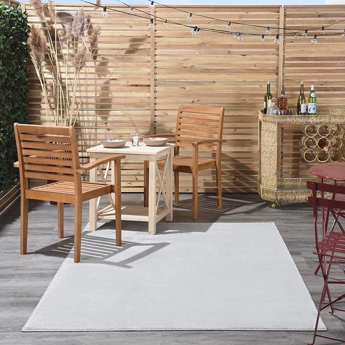 Nourison Home Nourison Essentials Silver Grey 5' x 7' Area Rug - Easy Clean, Non Shedding, Bed Room, Living Room, Dining Room, Kitchen (5' x 7')