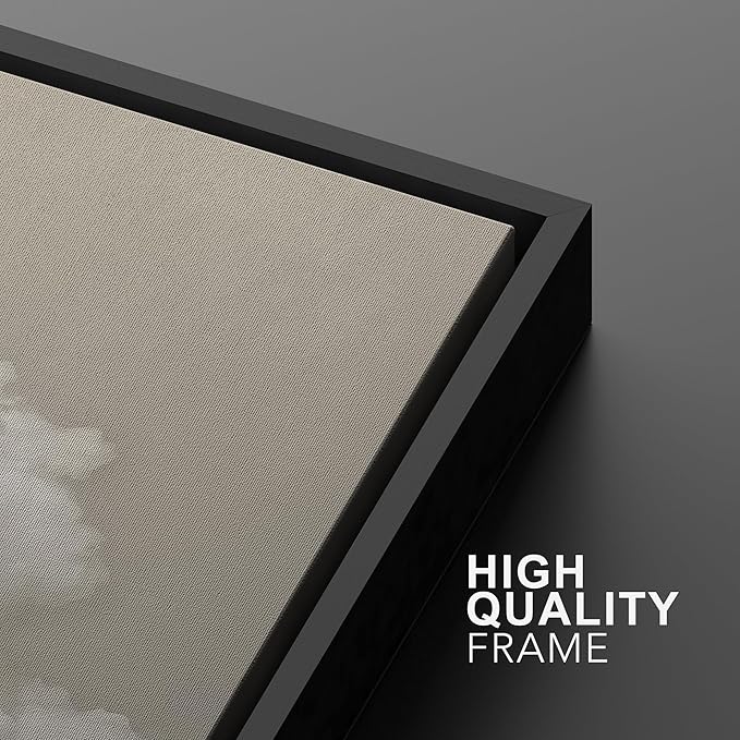 MUDECOR Framed Wall Art Print Set Serene Sky Filled with Fluffy Clouds Illustrations Modern Art Decorative Colorful Chic for Living Room, Bedroom, Office - 16"x24"x3 Black