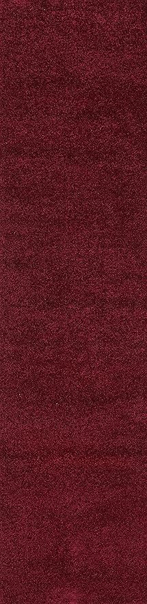 JONATHAN Y Haze Solid Low-Pile Dark Red Runner Rug 2x8, Coastal,Bohemian,Minimalist,Classic, Easy-Cleaning for Living Room,Bedroom,Kitchen,Pet Friendly,Non-Shedding (SEU100Q-28)