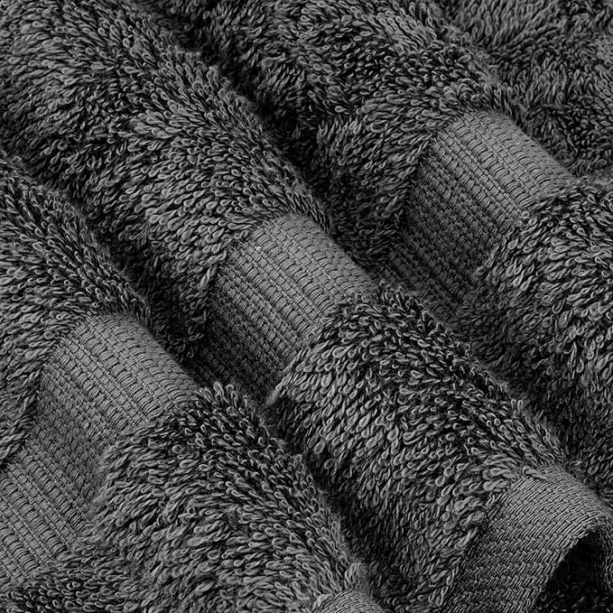 Chakir Turkish Linens | Hotel & Spa Quality 100% Cotton Premium Turkish Towels | Soft & Absorbent (4-Piece Washcloths, Dark Gray)
