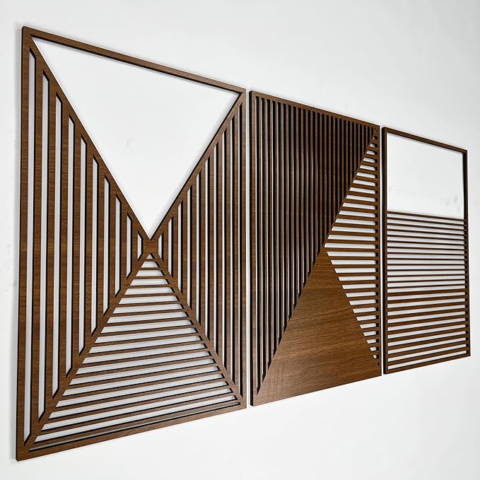 Abstract Wood Wall Art, Geometric Design for Modern & Minimalist Interiors, Contemporary Large Wooden Wall Art, Unique Wood Wall Panels