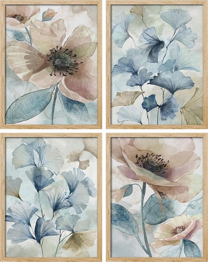 SIGNWIN Adhesive Canvas Poster Botanical Floral Nature Wilderness Photography Realism Decorative Rustic Cozy Zen for Living Room, Bedroom, Office - 11"x14"x4