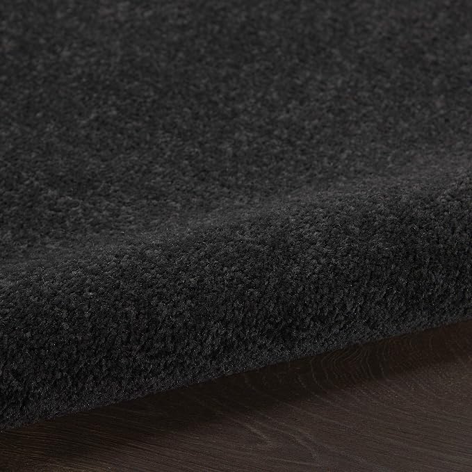 Nourison Home Nourison Essentials Black 7' x 10' Area Rug - Easy Clean, Non Shedding, Bed Room, Living Room, Dining Room, Kitchen (7' x 10')