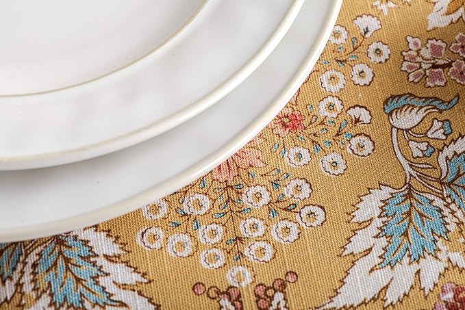 Maison d' Hermine Table Cloth Square Table 100% Cotton 54 x 54 Inches Tablecloth Reusable Decorative for Dining Room Farmhouse Home Valentines Day Decorations Spring Summer - Marquise