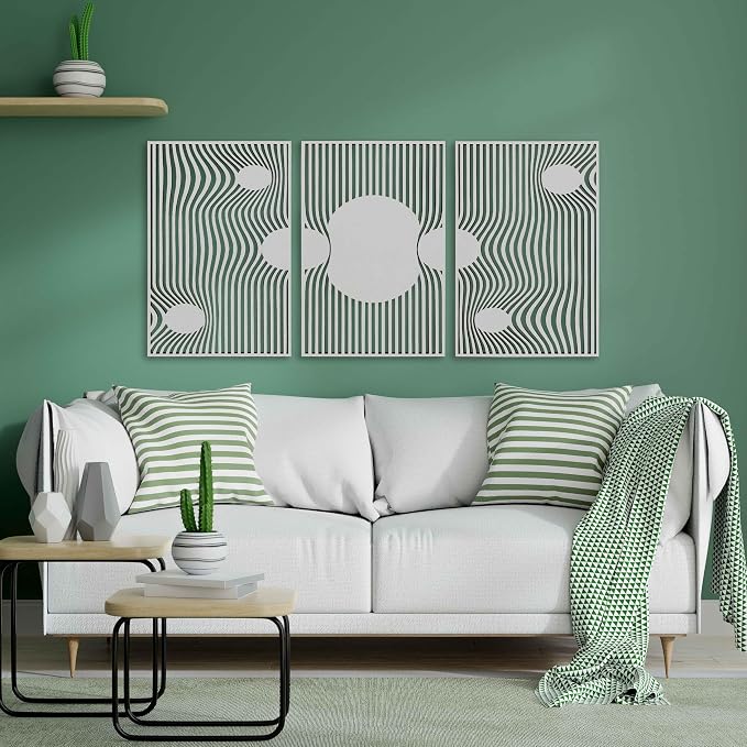 Mid Century Modern Celestial Gravity Wood Wall Art, Boho Solar Geometry Wood Wall Decor, Abstract Set of 3 Wall Hangings, Home Gift for Living Room and Bedroom