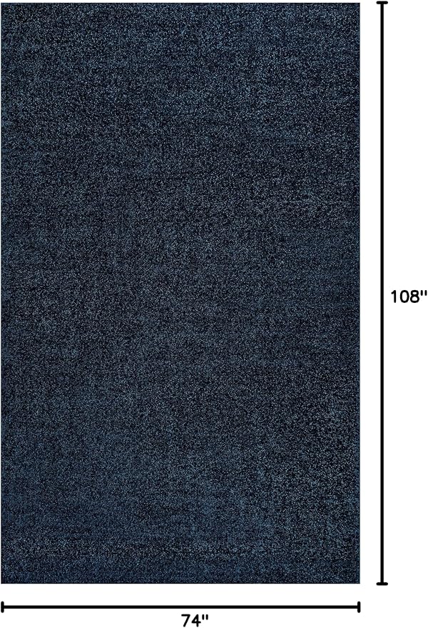 JONATHAN Y Haze Solid Low-Pile Navy Indoor Area Rug 6x9, Coastal,Bohemian,Minimalist,Classic, Easy-Cleaning for Living Room,Bedroom,Kitchen,Pet Friendly,Non-Shedding (SEU100C-6)