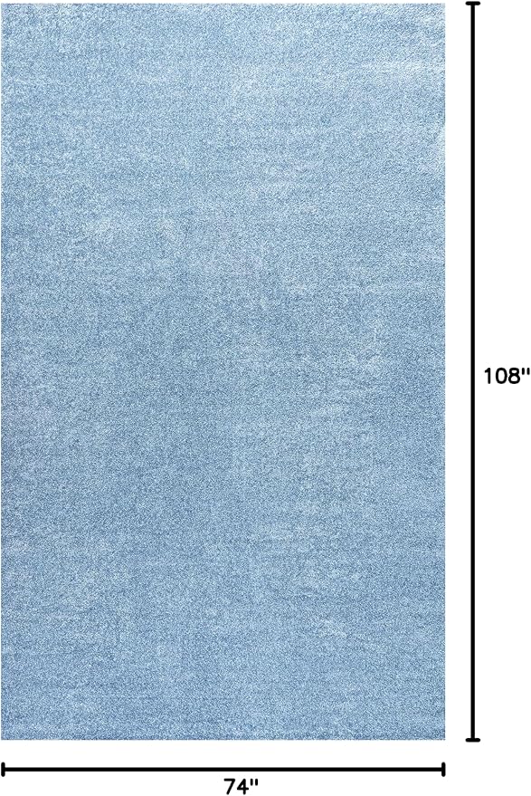 JONATHAN Y Haze Solid Low-Pile Classic Blue Indoor Area Rug 6x9, Coastal,Bohemian,Minimalist,Classic, Easy-Cleaning for Living Room,Bedroom,Kitchen,Pet Friendly,Non-Shedding (SEU100F-6)