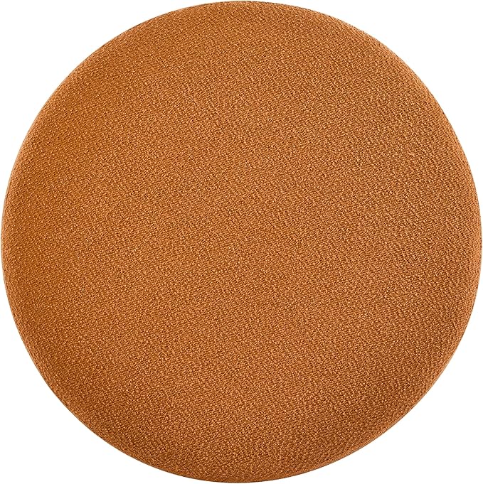 Christopher Knight Home Tatia Modern Bouce Upholstered Ottoman Coffee Table, Multi-Functional Sofa Footrest with Wooden Frame, Extra Seating for Living Room, Bedroom, Entryway, Brown+Pumpkin Orange