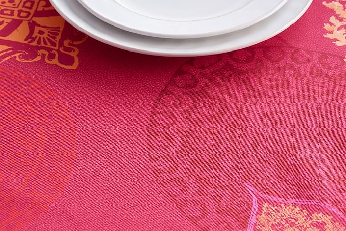 Maison d' Hermine Table Cloth Square Table 100% Cotton 60 x 60 Inches Fall Tablecloth Reusable Everyday Use for Thanksgiving Christmas Decorations Dining Farmhouse Party (Versailles)