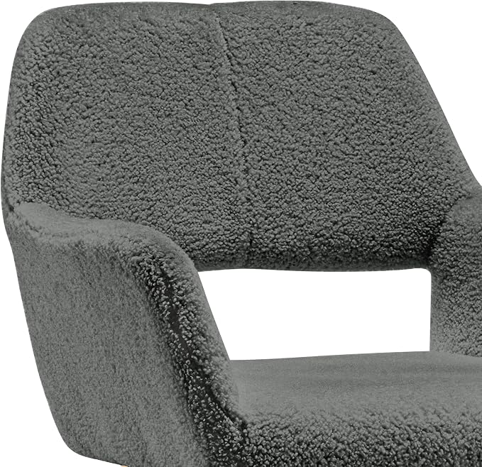 Mid Century Modern Dining Chairs Set of 6 & 4 & 2 Comfy Accent Chair Upholstered Kitchen Dining Living Room Chairs for Bedrooms Waiting Room Home Arm Desk Chair No Wheels (Wool Dark Gray, 6)
