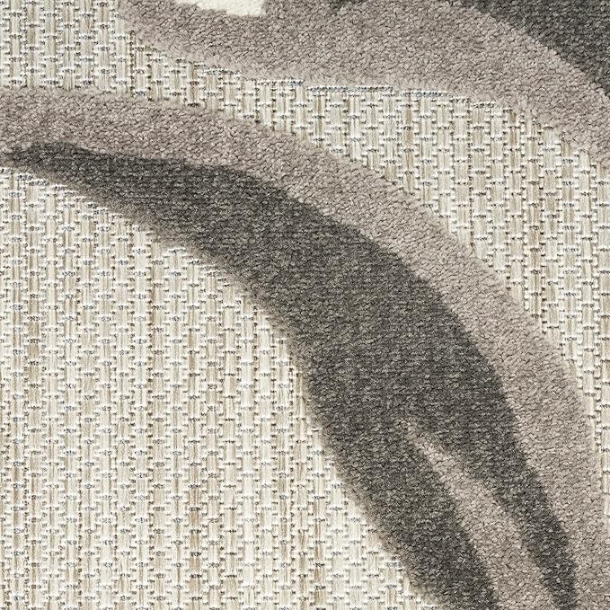 Nourison Home Aloha Beige 2'3" x 12' Area Rug - Easy Clean, Non Shedding, Bed Room, Living Room, Dining Room, Kitchen (12' Runner)