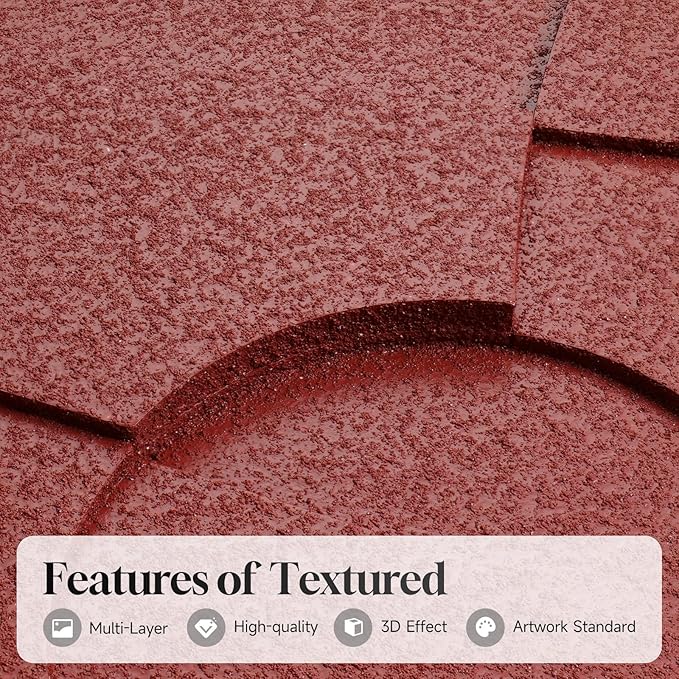 Framed 3D Abstract Wall Art, Red Textured Paintings Artwork for Walls, Modern Minimalist Geometric Wall Decor for Living Room Bedroom Dining Room Hallway Entryway Office 24x36 Inch