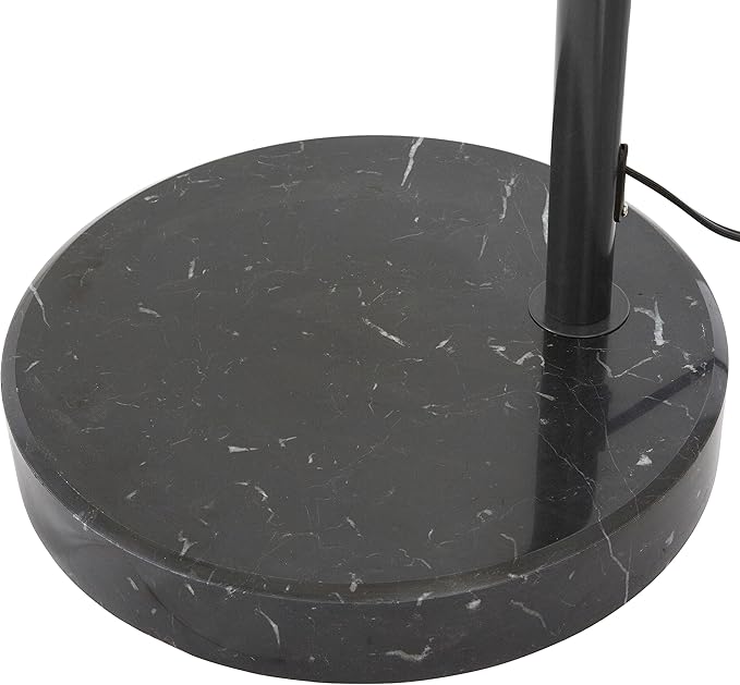 Major-Q Extra Large 81" H Steel Over-Reaching Arc Adjustable Arching Floor Lamp with Marble Base Behind Sofa Lamp