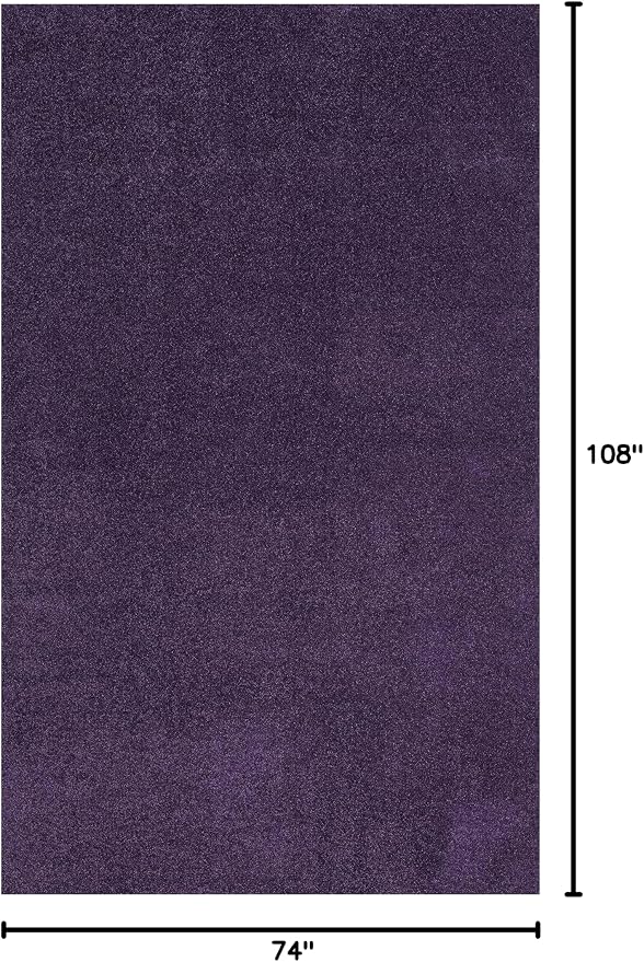 JONATHAN Y Haze Solid Low-Pile Purple Indoor Area Rug 6x9, Coastal,Bohemian,Minimalist,Classic, Easy-Cleaning for Living Room,Bedroom,Kitchen,Pet Friendly,Non-Shedding (SEU100N-6)