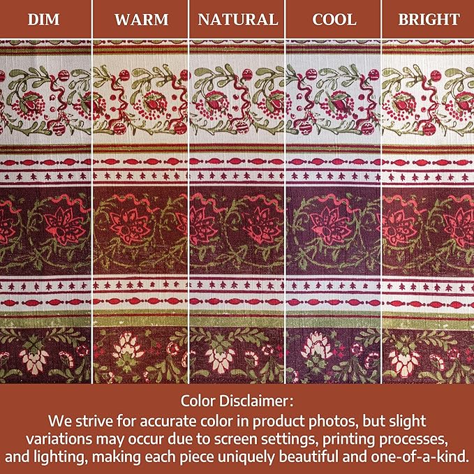 Maison d' Hermine Table Cloth Rectangle Table 100% Cotton 70 x 140 Inches Fall Tablecloth Reusable Everyday Use for Thanksgiving Christmas Decorations Dining Farmhouse Party (Reveillon Au Jardin)