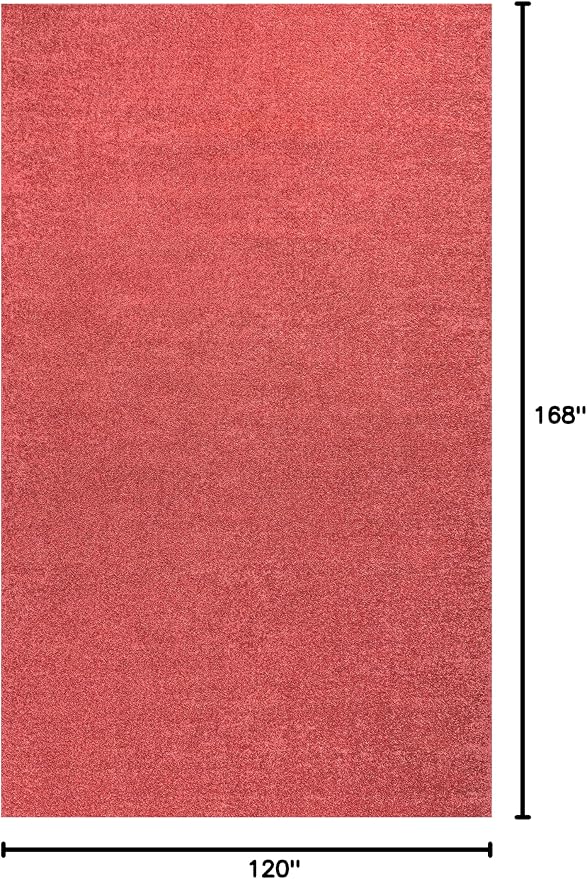 JONATHAN Y Haze Solid Low-Pile Red Indoor Area Rug 10x14, Coastal,Bohemian,Minimalist,Classic, Easy-Cleaning for Living Room,Bedroom,Kitchen,Pet Friendly,Non-Shedding (SEU100E-14)