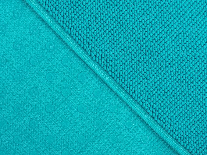 Cotton Paradise 100% Cotton Turkish Bathmat Rug, Soft Absorbent Quick Dry Non Slip, 20x34 Bathmat Rug, Turquoise