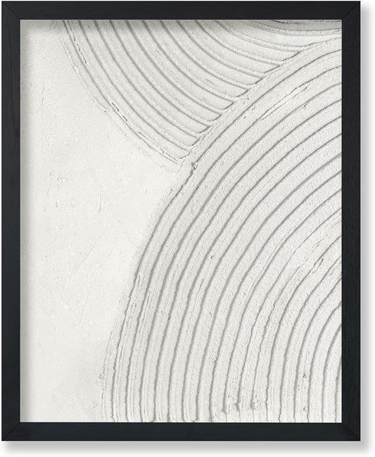 Poster Master Soft Lines Poster - Spiral Circle Print - Texture & Abstract Art - Mid Century Modern & Acrylic Waves Art - Rustic Bedroom Wall Decor - 8x10 UNFRAMED