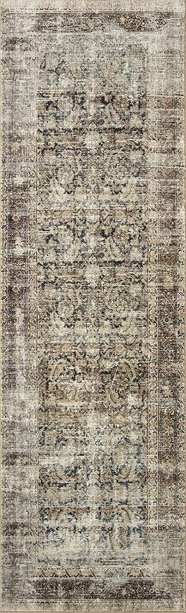 Loloi Amber Lewis Morgan Collection MOG-02 Navy/Sand 3'-6" x 5'-6" 38" Thick Accent Rug feat. CloudPile, Neutral, Room Décor, Vintage Inspired, Livingroom, Bedroom, Dining Area