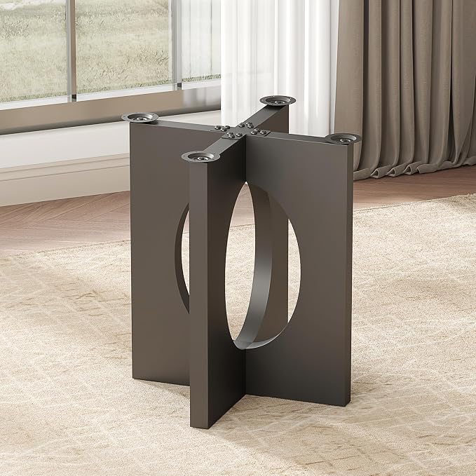 FUSHIAIPTC Heavy Duty Dining Table Base, 30 Inch Metal Leg, Modern Reinforced Steel Office Base, Glass, Wood and Marble Table Tops are All Adaptable