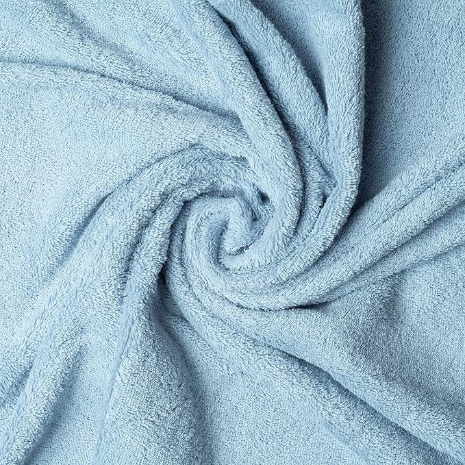 Melissa Linen, 100% Cotton Washcloths for Bathroom, 4-Piece 12x12 in Wash Cloth Set, Turkish Small Hand Towels, Soft Rags for Face and Body, (Blue Washcloths)