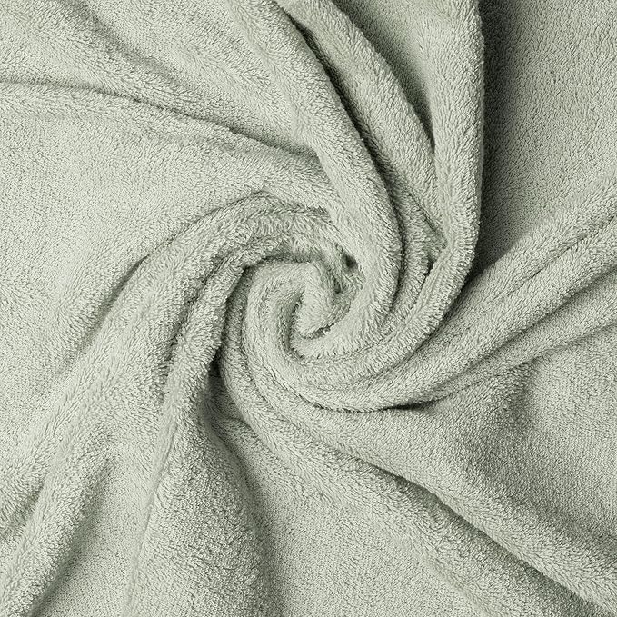 Melissa Linen 4-Pack Fingertip Towels, 100% Turkish Cotton Soft Hand Towels for Bathroom & Face, 12 x 18 in, Ultra Absorbent - Sage Green (Muted with Gray Undertones)