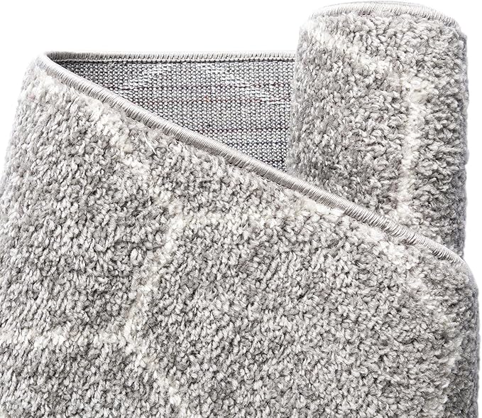 Unique Loom Trellis Frieze Collection Area Rug - Geometric (8' x 11', Light Gray/ Ivory)