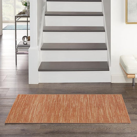 Nourison Home Nourison Essentials Rust 2' x 4' Area Rug - Easy Clean, Non Shedding, Bed Room, Living Room, Dining Room, Kitchen (2' x 4')