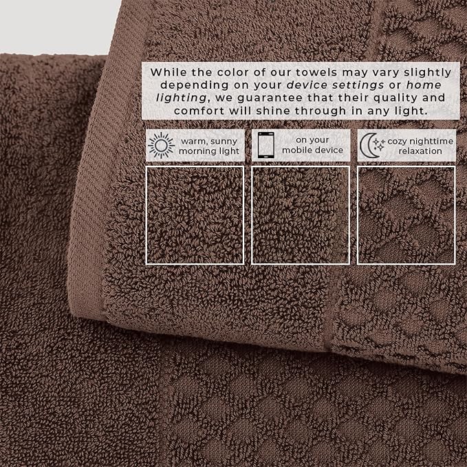 Great Bay Home Oversized Bath Sheets - 100% Cotton 2 Pack 68x35 Extra Large Towel - Absorbent, Durable, Quick-Dry Towels for Bathroom (Chocolate)