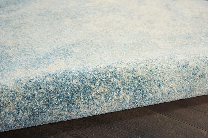 Nourison Home Passion Navy/Light Blue 1'10'' x 6' Area-Rug, Modern, Abstract, Easy-Cleaning, Non Shedding, Bed Room, Living Room, Dining Room, Kitchen, (6' Runner)