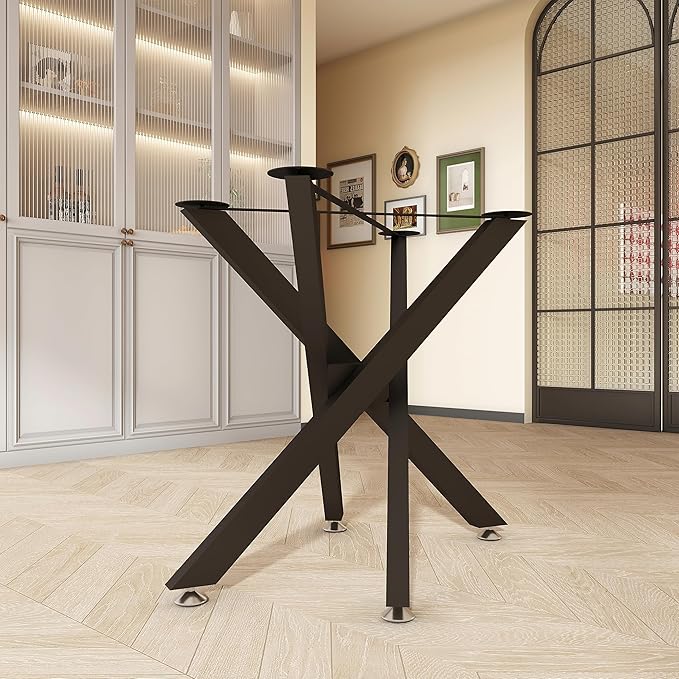 FUSHIAIPTC 30 Inch Metal Table Legs, Heavy Duty Desk Legs Holds 1000lbs Combinatorial Dining Table Legs for Wood, Glass, Marble Tabletop, Table Base Come in a Golden Ratio Design