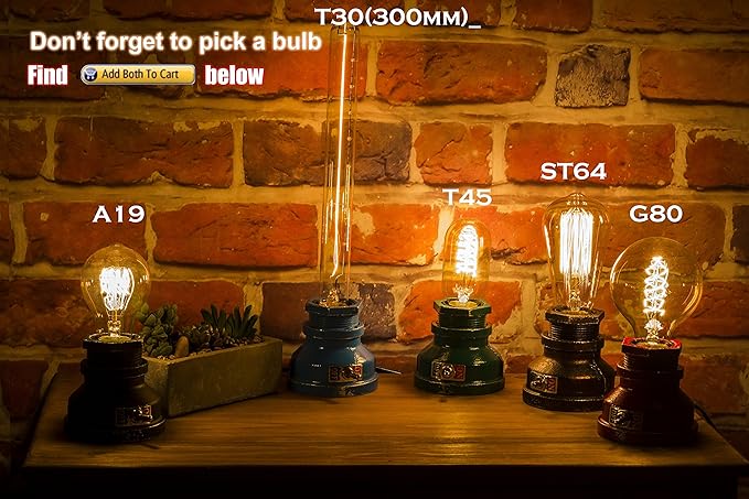 Loft Style Lamp, Corporal Yellow Steampunk Industrial Vintage Style, Water Pipe Table Desk Light with Dimmer, Aged Rustic Metal (Yellow) Replace The Bulb with dimmable Bulbs only