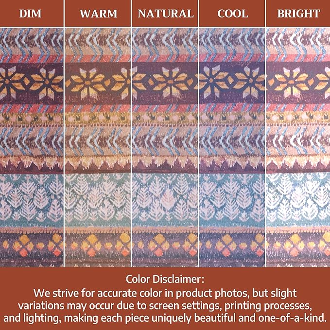 Maison d' Hermine Table Cloth Square Table 100% Cotton 54 x 54 Inches Fall Tablecloth Reusable Everyday Use for Thanksgiving Christmas Decorations Dining Farmhouse Party (Fair Isle)