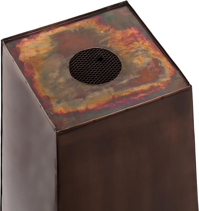 H Potter Tall Planter Indoor Outdoor Flower Container Antique Copper with Drip Tray