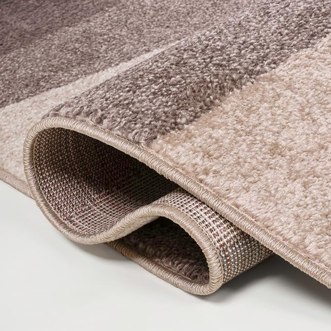 JONATHAN Y Prism Geometric Striped Beige/Brown Indoor Area Rug 4x6, Modern, Coastal, Easy-Cleaning for Living Room, Bedroom, Kitchen, Pet Friendly, Non-Shedding (DZC101C-4)