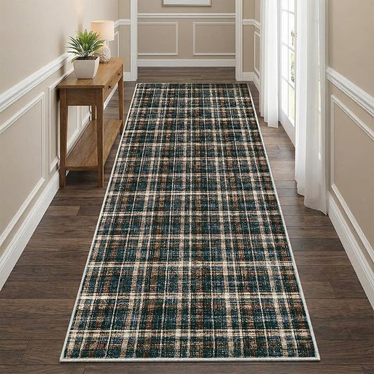 Washable Runner Rug 2x8 Modern Bathroom Rugs Non Slip Kitchen Rugs with Rubber Backing Entryway Rug Soft Non Shedding Stain Resistant Carpet for Laundry Hallway Bedside 2'x8'
