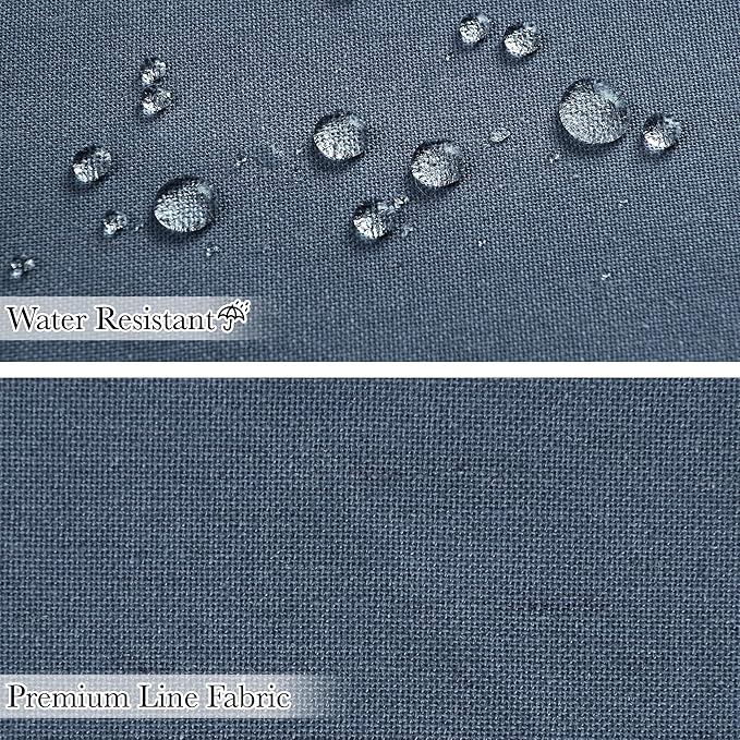 KGORGE Linen Fabric Shower Curtain Sets for Bathroom-Button Hole Waterproof Lightweight Washable Privacy Shower Curtains for Bathtub with 12 Metal Hooks, W72 x L84 inches, Navy Blue, 1 Panel