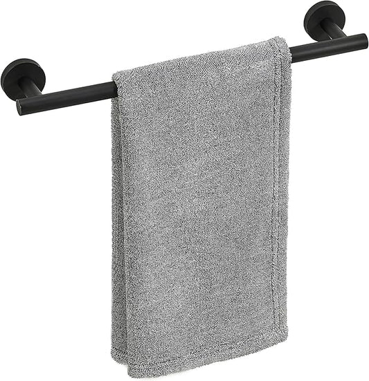 Matte Black Towel Bar, 14 Inch Towel Racks for Bathroom Wall Mounted, Thicken SUS304 Stainless Steel Heavy Duty Hand Towel Holder Organizer, Bathroom Accessories, Total Length 16.5 Inch
