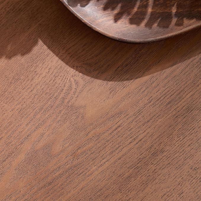 Nesting Coffee Table Set of 2, Irregular Shape Center Table 2-Piece Modern Side Table End Table for Living Room Aoartment Office, Walnut